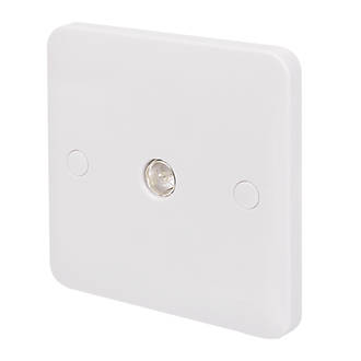 Image of Schneider Electric Lisse 1-Gang Coaxial TV Return Socket White 