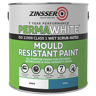 Image of Zinsser Self-Priming Paint Satin White 2.5Ltr 
