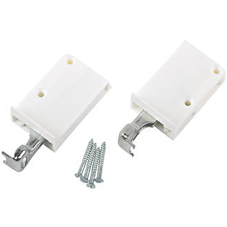 Image of Suki Cabinet Suspension Hangers White 64mm x 25mm x 39mm 2 Pack 
