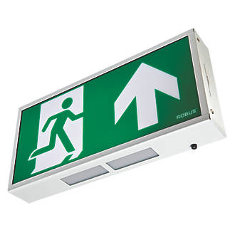 Image of Robus Maintained or Non-Maintained Emergency LED Exit Box with Up Arrow 4.2W 17-45lm 