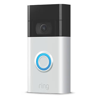 Image of Ring Gen 2 Wired or Wireless Smart Video Doorbell Satin Nickel 