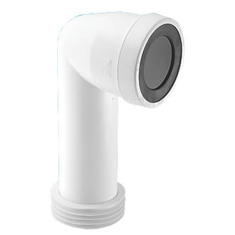 Image of McAlpine Rigid 90Â° Angled WC Pan Connector White 240-340mm 