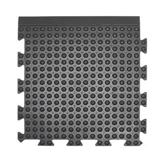 Image of COBA Europe Bubblemat Connect Anti-Fatigue Floor End Mat Black 0.5m x 0.5m x 14mm 