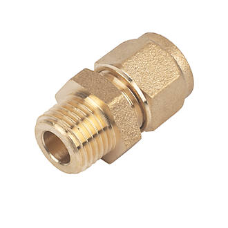 Image of Flomasta Brass Compression Adapting Male Coupler 8mm x 1/4" 