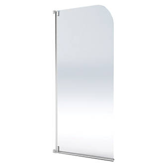 Image of Aqualux Aqua 3 Semi-Framed Silver Bathscreen 1375mm x 750mm 