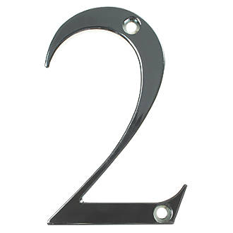 Image of Fab & Fix Door Numeral 2 Polished Chrome 80mm 