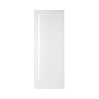 Image of Jeld-Wen Primed White Wooden 1-Panel Shaker Internal Door 1981mm x 838mm 