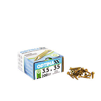 Image of Optimaxx PZ Countersunk Wood Screws 3.5mm x 35mm 200 Pack 