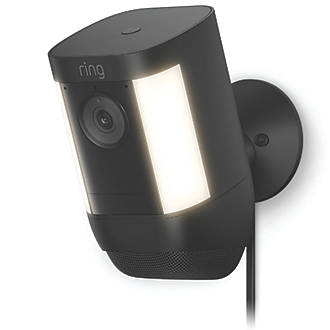 Image of Ring Spotlight Cam Pro Black Wireless 1080p Outdoor Smart Camera with Spotlight with PIR Sensor 