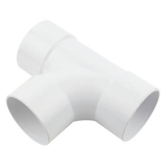 Image of FloPlast Solvent Weld Equal Tee White 50mm 