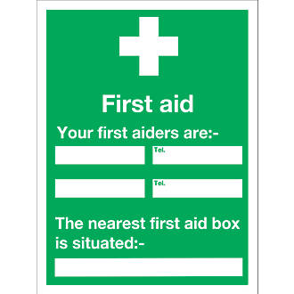 Image of "First Aider" Notice Sign 200mm x 150mm 