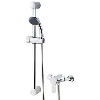 Image of Swirl Beck Rear-Fed Exposed Chrome Mixer Shower 