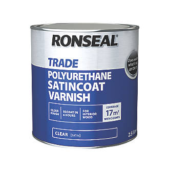 Image of Ronseal Trade Polyurethane Interior Varnish Clear 2.5Ltr 