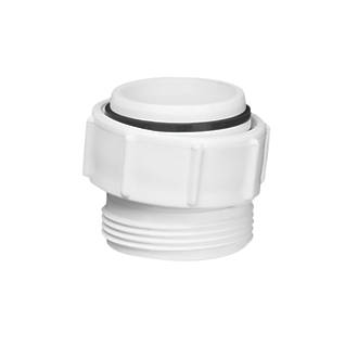 Image of McAlpine T12A-1 1 1/2" BSP Coupler White 40mm x 40mm 