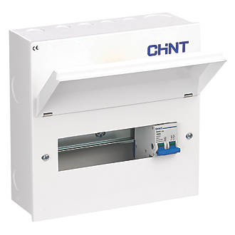 Image of Chint NX3-10MS 10-Module 8-Way Part-Populated Main Switch Consumer Unit 