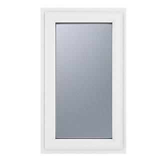 Image of Crystal Left-Hand Opening Obscure Triple-Glazed Casement White uPVC Window 610mm x 1115mm 