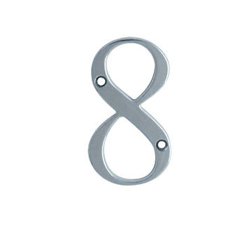 Image of Fab & Fix Door Numeral 8 Polished Chrome 80mm 