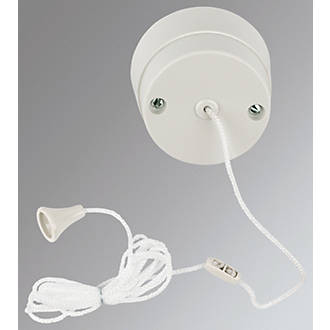 Image of Crabtree Capital 6A 1-Way Pull Cord Switch White 