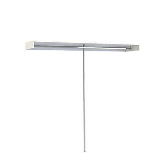 Image of Spacepro Interior Unit Shelf with Hanger Bar White 2700mm x 110mm 