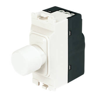 Image of MK Grid Plus 2-Way Grid Dimmer Switch White with Colour-Matched Inserts 