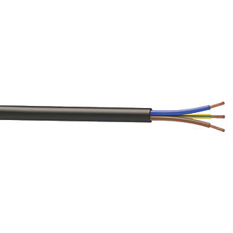 Image of Time 3183P Black 3-Core 0.75mmÂ² Flexible Cable 10m Coil 