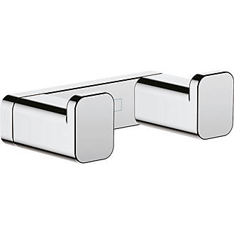 Image of Hansgrohe AddStoris Double Bathroom Hook Chrome 