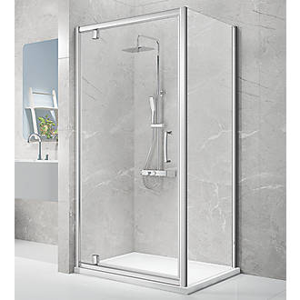 Image of Triton Neo Eight Framed Square Pivot Door Shower Enclosure Reversible Chrome 800mm x 800mm x 1900mm 