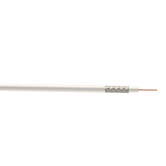 Image of Time RG6 White 1-Core Round Coaxial Cable 100m Drum 