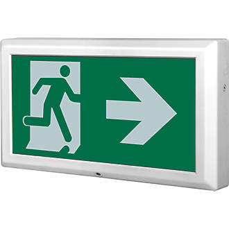Image of Luceco Tempus Maintained Emergency LED Exit Box with Right Arrow 8W 100lm 