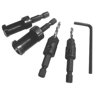 Image of Erbauer Plug Cutter & Countersink Set 4 Pieces 