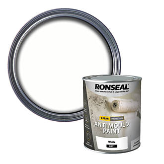 Image of Ronseal Anti Mould Paint Matt White 750ml 