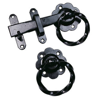 Image of Twisted Gate Ring Latch Black 152mm 
