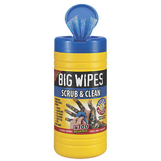 Image of Big Wipes Scrub & Clean Wipes Blue 100 Pack 