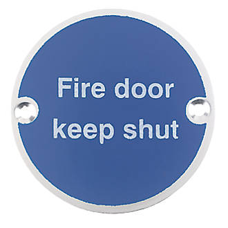 Image of Fire Door Keep Shut Sign 76mm 