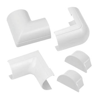 Image of D-Line ABS Plastic White Trunking Accessories 5 Pieces 