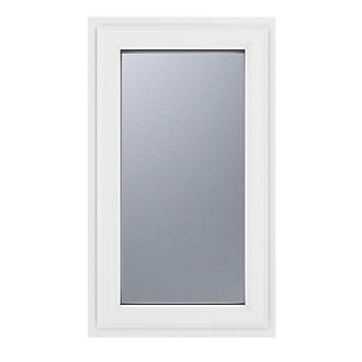 Image of Crystal Right-Hand Opening Obscure Triple-Glazed Casement White uPVC Window 610mm x 1040mm 