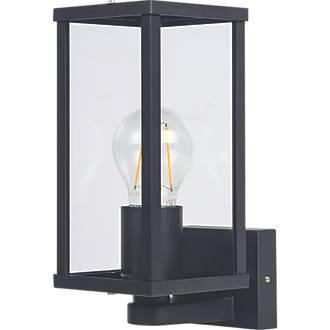 Image of Luceco Outdoor LED Arm-Hung Decorative Wall Lantern Black 7W 810lm 