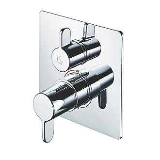 Image of Ideal Standard Easybox Concealed Built-In Thermostatic Shower Mixer Fixed Chrome 