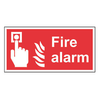 Image of Non Photoluminescent "Fire Alarm Call Point" Sign 100mm x 200mm 