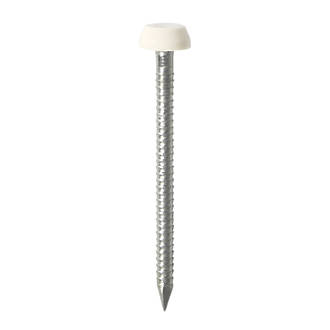 Image of Timco Polymer-Headed Pins Cream 6.4mm x 30mm 0.22kg Pack 