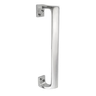 Image of Fire Rated Oval Pull Handle Satin Anodised Aluminium 20mm x 300mm 