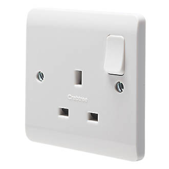 Image of Crabtree Instinct 13A 1-Gang DP Switched Socket White 