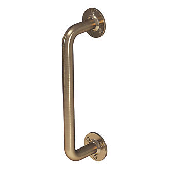 Image of Rothley Angled Household Grab Rail Antique Brass 305mm 