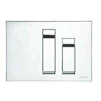 Image of Fluidmaster Schwab Vivo 634678 Dual-Flush Flushing Plate Gloss Chrome 