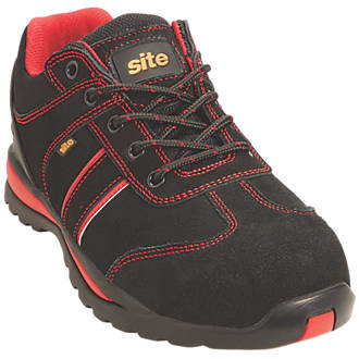 Image of Site Coltan Safety Trainers Black / Red Size 8 