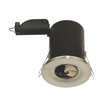 Image of LAP Fixed Fire Rated Downlight Brushed Steel 