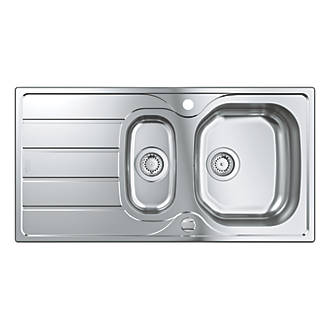 Image of Grohe K200 1.5 Bowl Stainless Steel Sink 965mm x 500mm 