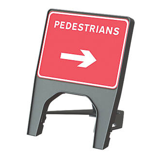Image of Melba Swintex Q Sign Rectangular "Pedestrian Right" Traffic Sign 610mm x 775mm 