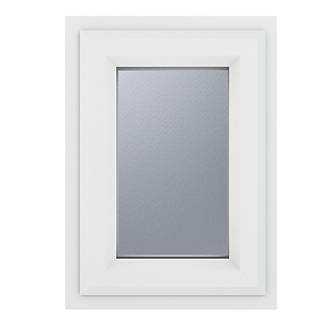 Image of Crystal Top Opening Obscure Double-Glazed Casement White uPVC Window 440mm x 610mm 