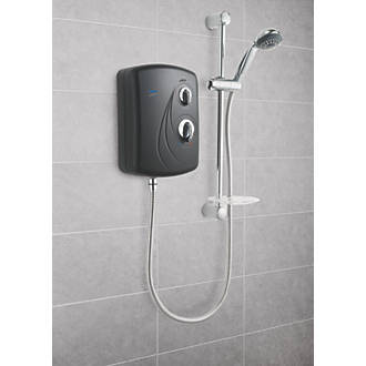 Image of Triton Enrich Black Black / Chrome 9.5kW Manual Electric Shower 